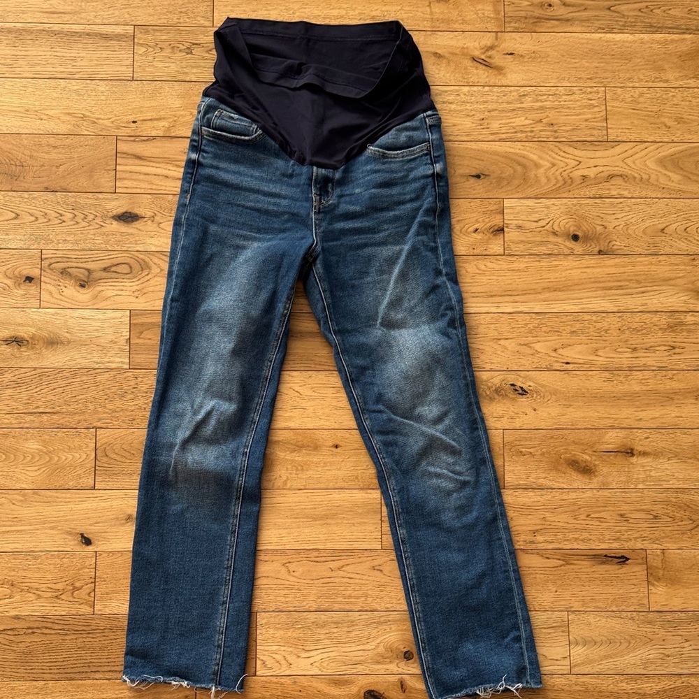 Pink blush maternity jeans